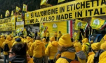 Anche gli agricoltori bergamaschi al presidio del Brennero contro il "Fake in Italy"