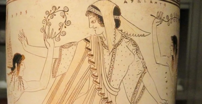 Atalanta incoronata, il presagio di tremila anni fa raffigurato su un vaso attico