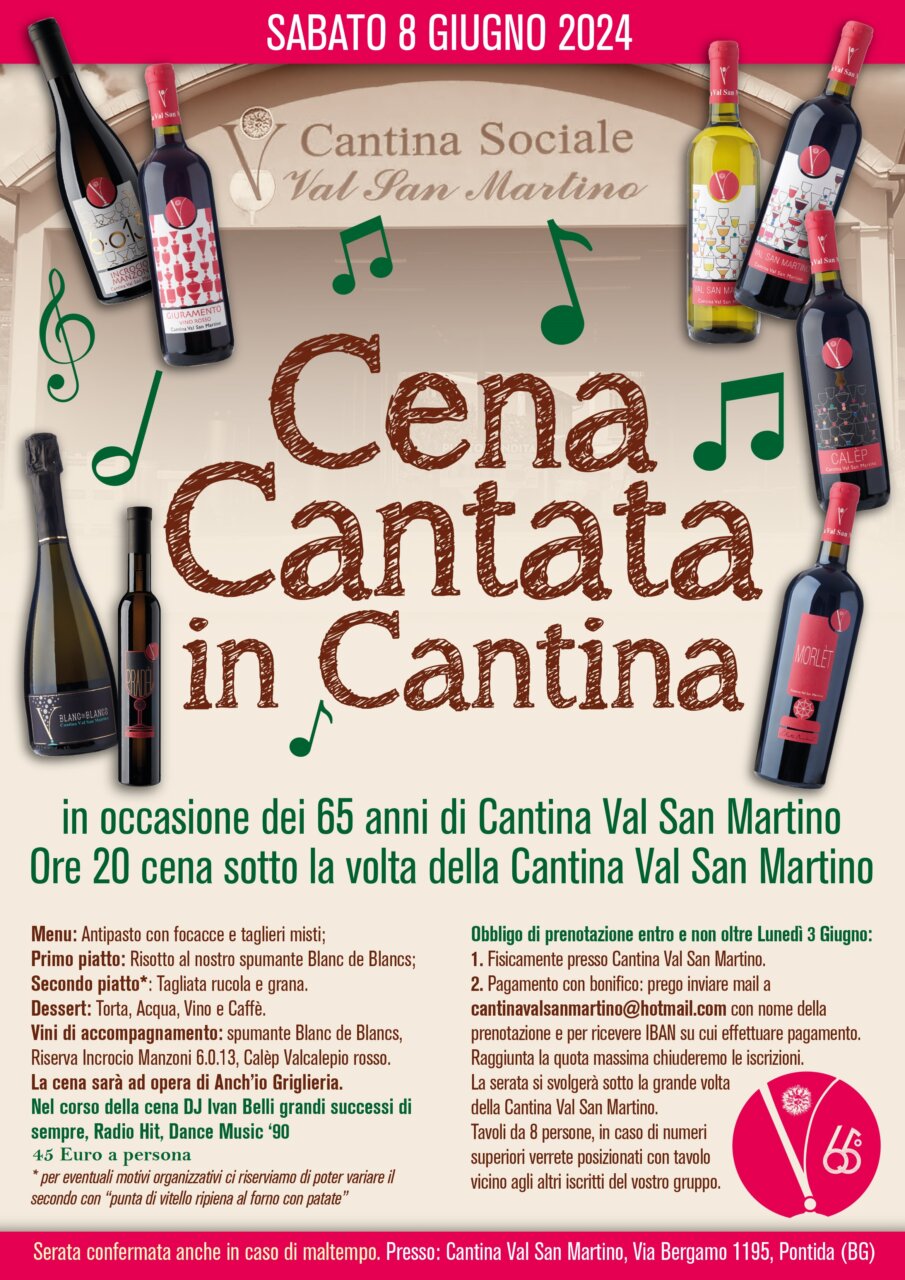 Cena Cantina 8 Giugno