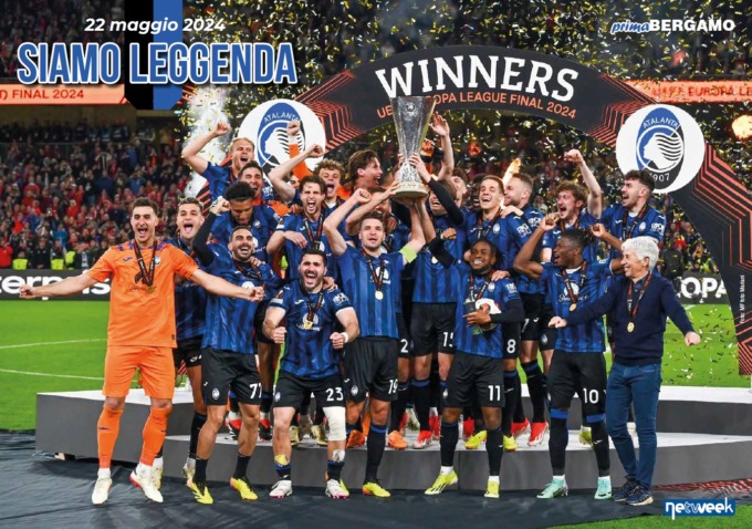In regalo col PrimaBergamo in edicola il poster della vittoria europea dell’Atalanta