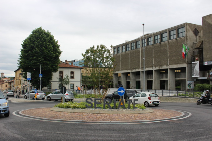 Inaugurate la rotonda e la nuova Piazza Alebardi a Seriate