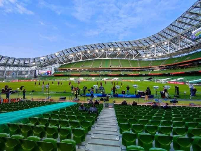 Oltre 48mila posti, struttura particolare e case a pochi metri: ecco l’Aviva Stadium di Dublino