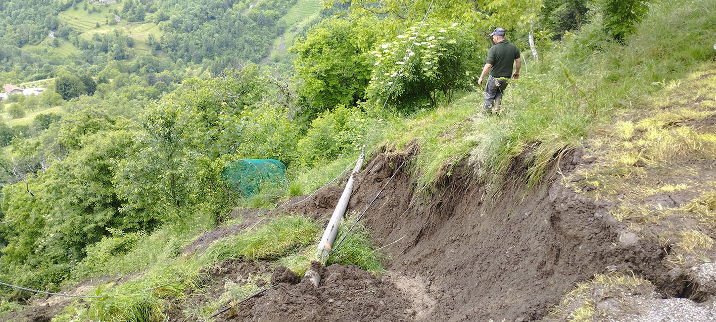 Recudino Sant'Omobono Terme frana