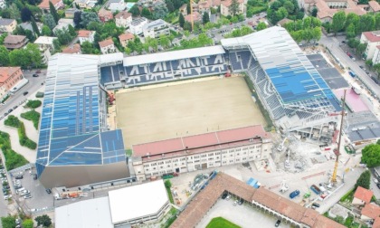 Gewiss Stadium, demolizione completata: i Distinti "B" (settore ospiti) sono spariti