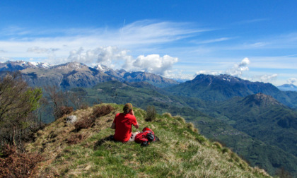 I pendii erbosi e i fitti boschi del monte Sornadello, che regala emozioni e panorami