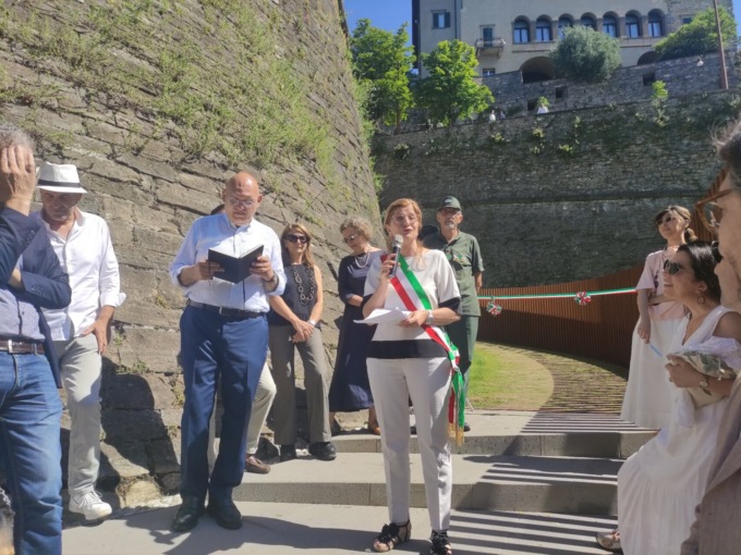 Inaugurato in Città Alta il passaggio pedonale alla cannoniera di San Giovanni