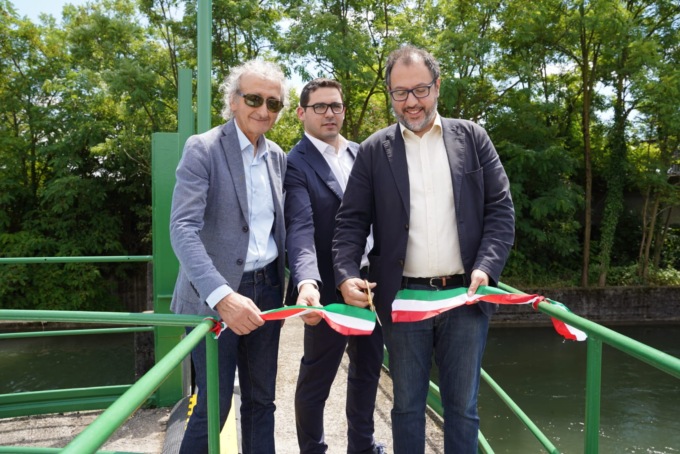 Il Consorzio di bonifica ha inaugurato a Bagnatica le opere a tutela del territorio tra Oglio e Serio