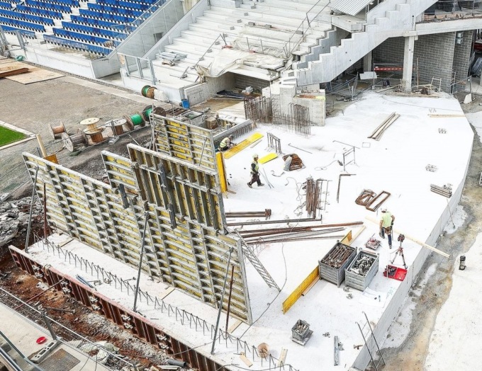 Gewiss Stadium, avanzano i lavori: la “piastra” è pronta, si lavora al curvino