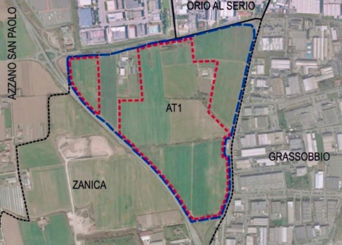 A Zanica fa discutere il progetto del “Triangolone” appena sopra il Padergnone