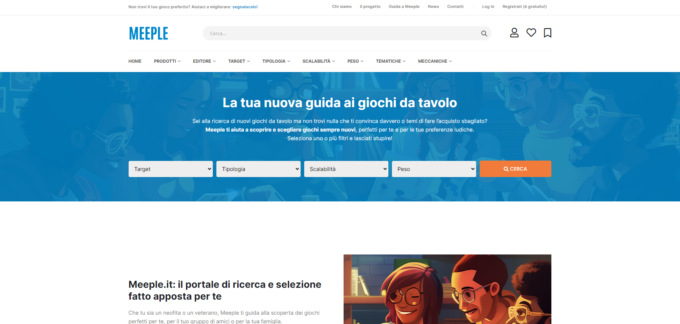 Meeple: il nuovo portale italiano per scoprire ogni giorno nuovi giochi da tavolo