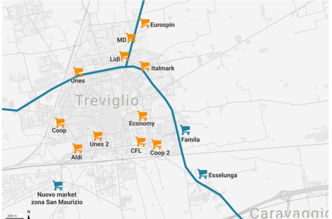Il supermercato ancora da costruire in via Porta a Treviglio vuole già allargarsi