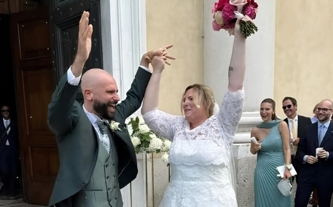 Fiori d’arancio a Bergamo per Nicola Viscardi e Chiara: la felicità esiste anche nella malattia