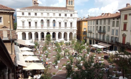 Piazza Vecchia verde? «Instagrammabile», ma sembra un mercato delle piante