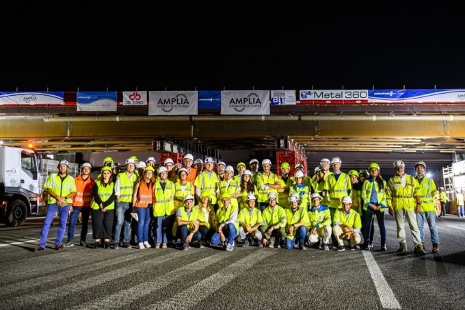 Foto e video della posa e del varo del nuovo cavalcavia del casello A4 di Dalmine