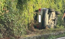 Suv si ribalta a Torre de' Busi: grande dispiegamento di mezzi ma nessun ferito grave