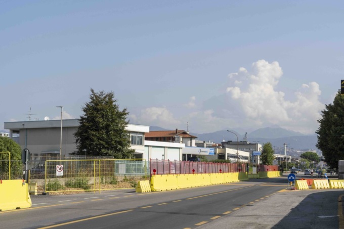 Cantiere eBrt: da lunedì 9 deviazione di 350 metri tra l’Hotel Donizetti e il Baby Bazar a Lallio