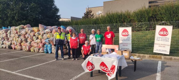 Domenica 13 ottobre, ad Azzano, torna la raccolta lattine di Aido Bergamo