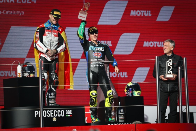 Moto2, l’Italtrans chiude la stagione con un podio: Diogo Moreira terzo a Barcellona