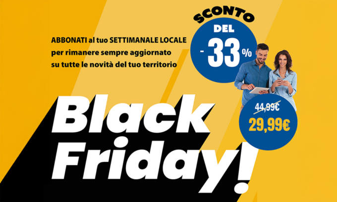Abbonati all’edizione digitale del PrimaBergamo: sconto del 33% con il Black Friday