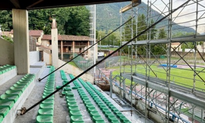 Ripristinato e di nuovo agibile lo stadio Kennedy ad Albino, ma «veniteci con l'ombrello»