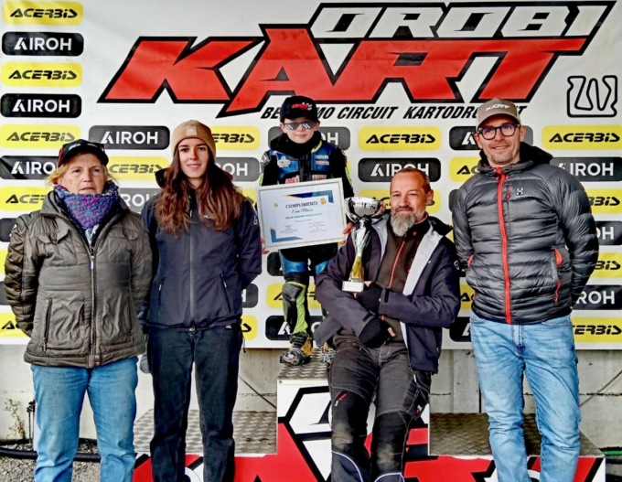 Enea Muscio di Stezzano, a soli 7 anni, va fortissimo sulla sua mini-moto