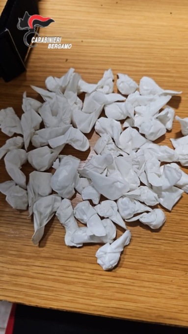 Blitz antidroga a Ghisalba: recuperate 55 dosi di cocaina per un totale di 41 grammi