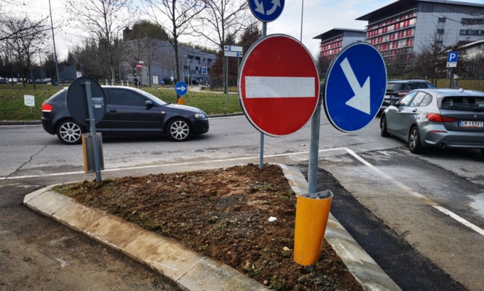 Migliorata la viabilità di accesso ai parcheggi dell’ospedale Papa Giovanni di Bergamo
