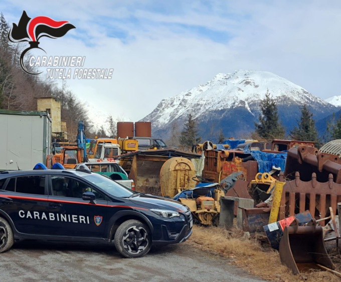 Ex sito minerario di Novazza trasformato in discarica abusiva: sequestrati oltre 10 mila metri quadrati