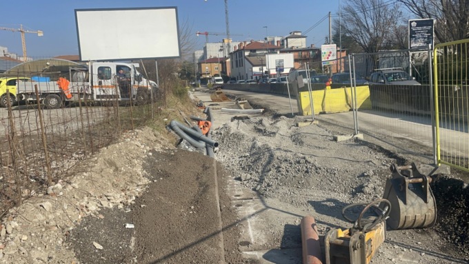 Cantiere e-Brt a Bergamo, via Promessi Sposi chiude in ingresso: cambia la viabilità
