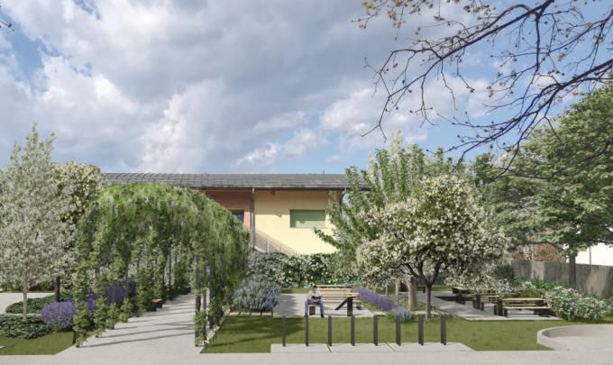 Il giardino della biblioteca di Seriate è pronto a trasformarsi in un parco pubblico