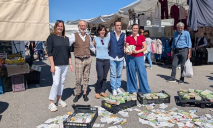 Al mercato di Dalmine, un'installazione sul gioco d'azzardo patologico: le foto