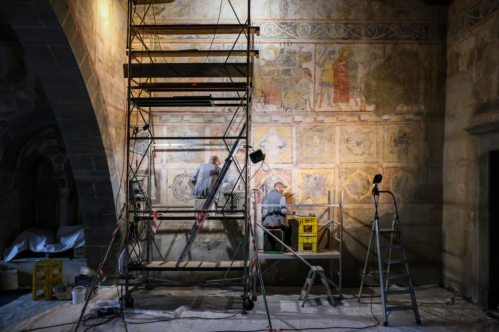 3_Aula Picta_cantiere pilota parete est