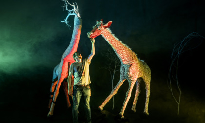 A Gandino atterrano le "Giraffe Lunari", ultimo progetto dell'artista Ivano Parolini