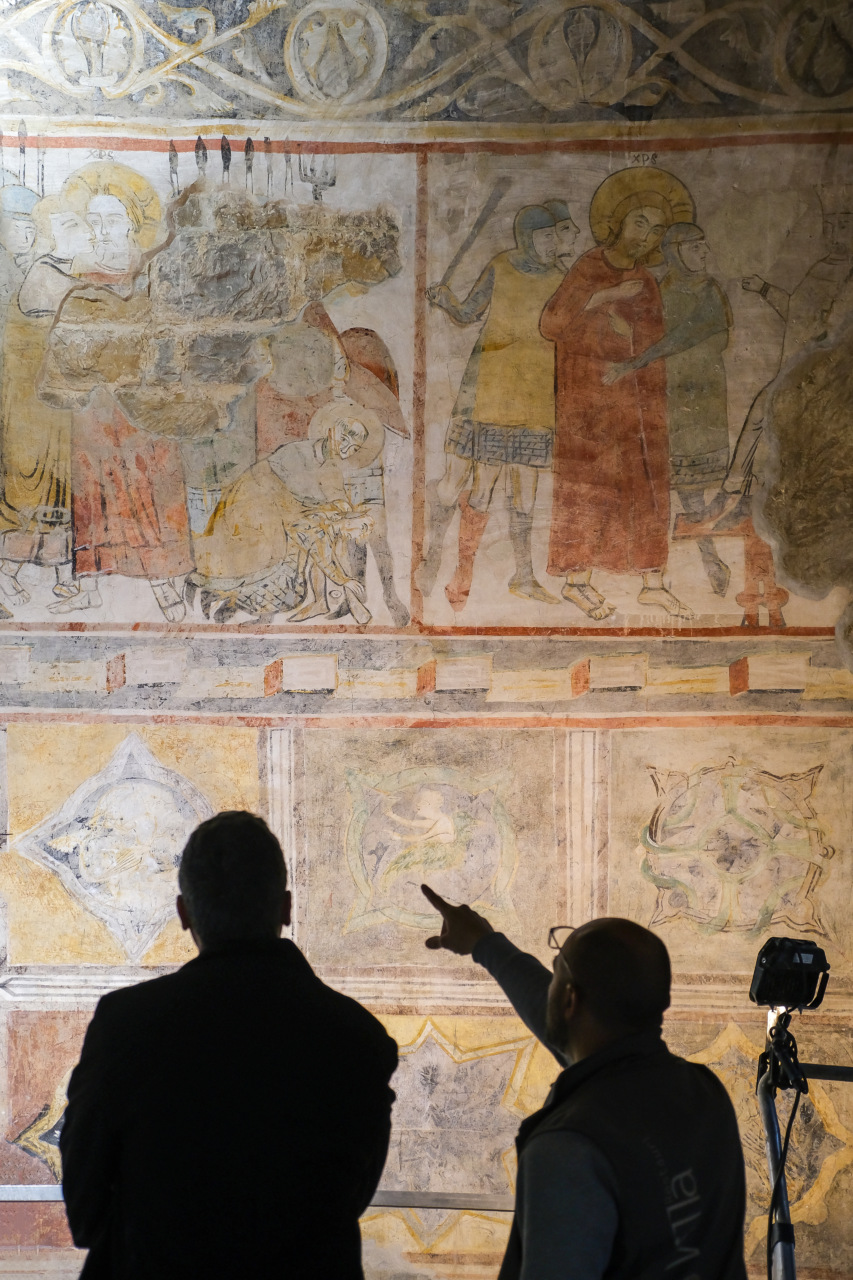 9 Aula Picta_Arresto Gesù e Bacio di Giuda_durante cantiere pilota