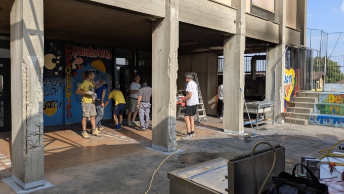 Incendio la scorsa notte all’oratorio di Ponte San Pietro (colpa, forse, di un cortocircuito)