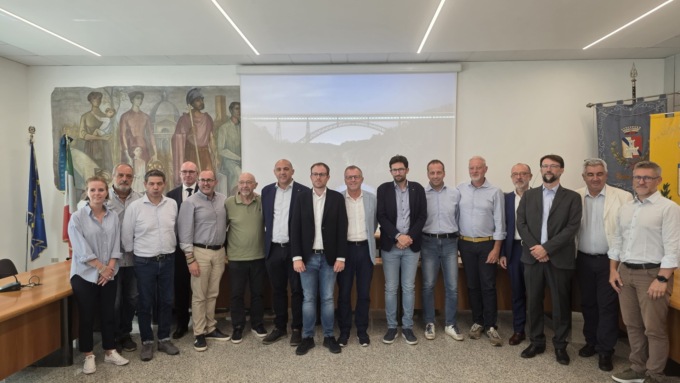 Nuovo Ponte San Michele tra Calusco e Paderno, il sopralluogo della Commissione regionale