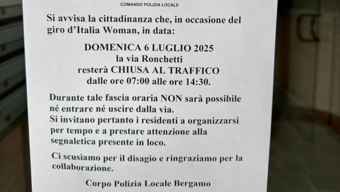 «Per il Giro d’Italia Women a Bergamo non posso uscire né rientrare a casa tra le 7 e le 14.30»