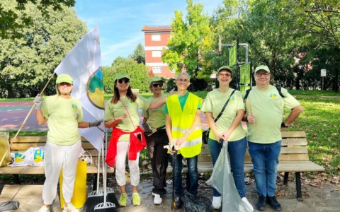 Nella eco-camminata al parco Brigate Alpini di Campagnola sono stati raccolti ben 25 chili di rifiuti