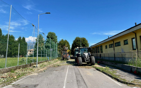 Il Villaggio Santa Maria a Ponte San Pietro dice addio agli ultimi alberi: ora la strada è un cantiere