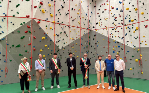Nembro, la parete d’arrampicata dedicata ad Antonio Scarpellini
