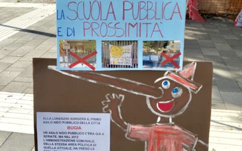 Scuola Aldo Moro di Seriate, l’opposizione porta la protesta in piazza
