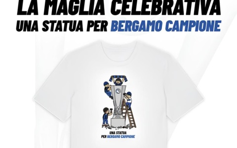 “Una statua per Bergamo Campione”: dalla partita col Club Brugge in vendita una maglia celebrativa