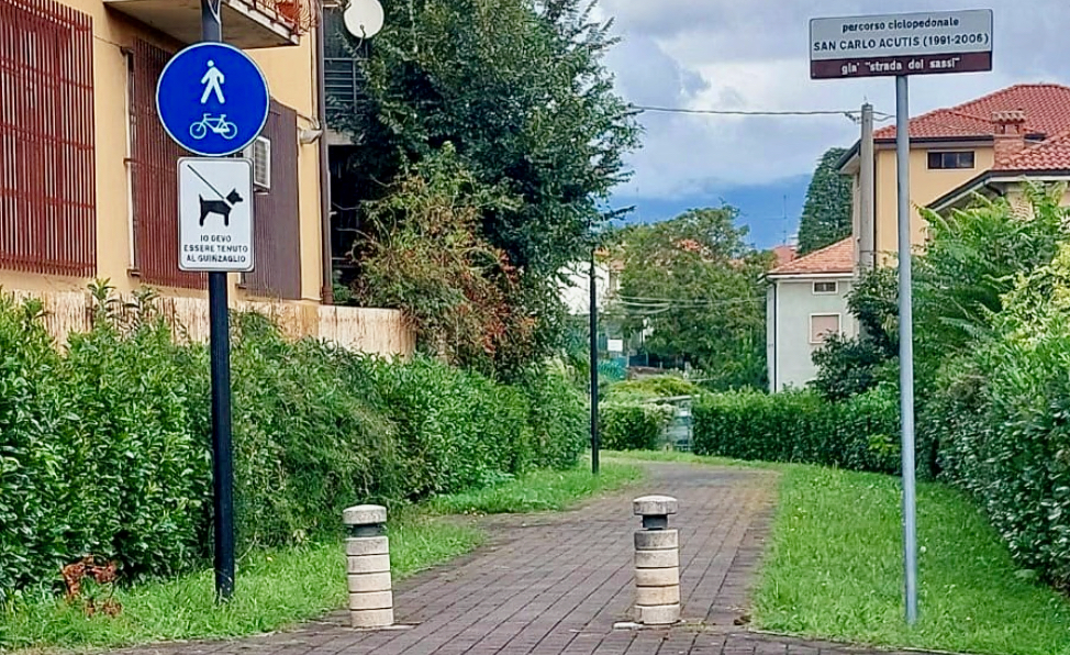 La “strada dei sassi” a Ponte San Pietro adesso porta il nome del santo Carlo Acutis