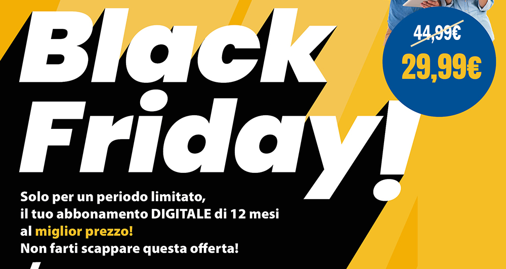 Promozione per il Black Friday: l’abbonamento digitale al PrimaBergamo con il 33% di sconto
