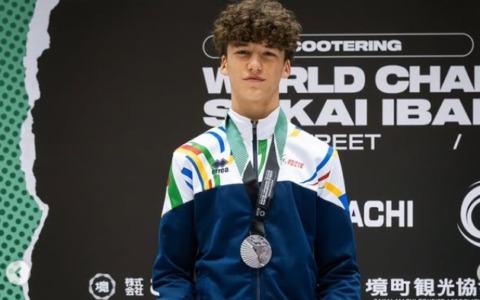 L’Italia nella storia… in monopattino: argento mondiale per il 15enne Stefano Marzella di Ponte Nossa