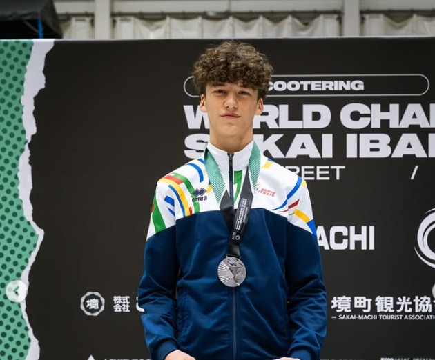 L’Italia nella storia… in monopattino: argento mondiale per il 15enne Stefano Marzella di Ponte Nossa