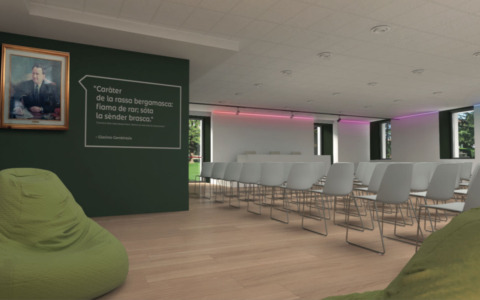 Il nuovo volto, moderno ed elegante, della biblioteca di Seriate (con un’area per i ragazzi)