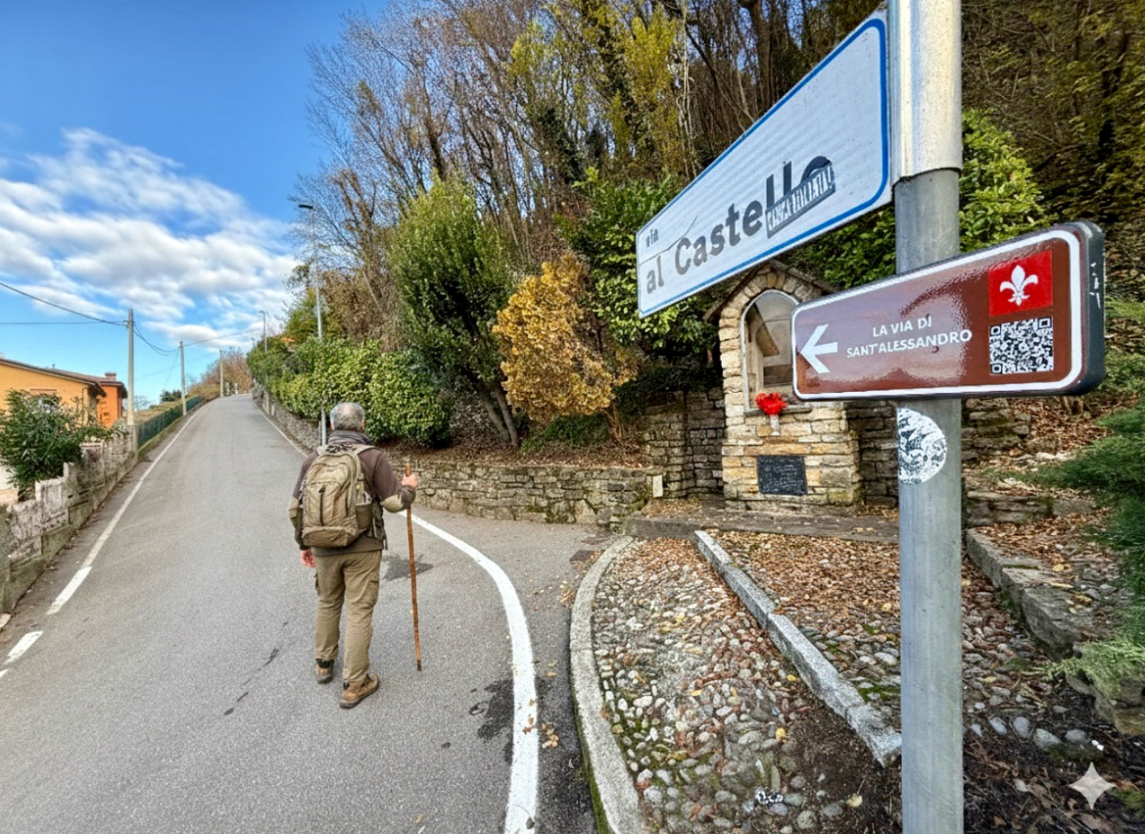 Il tratto che attraversa Mozzo della nuova Via di Sant’Alessandro regala scorci suggestivi e bellissimi