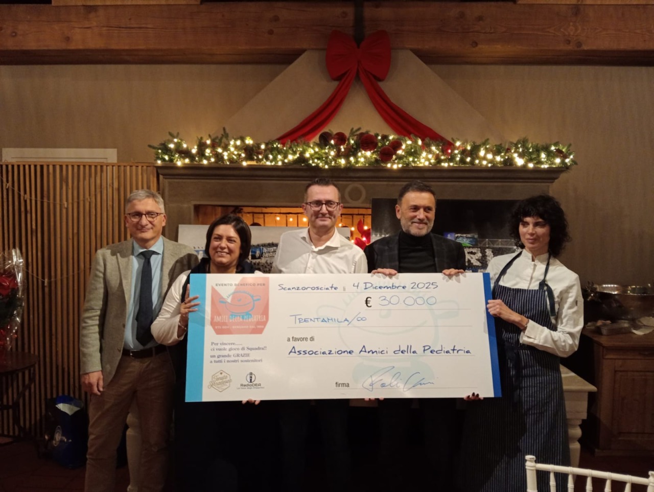 Sorrisi, emozioni e beneficenza nerazzurra a firma RadioDea: donati 30 mila euro agli Amici della Pediatria