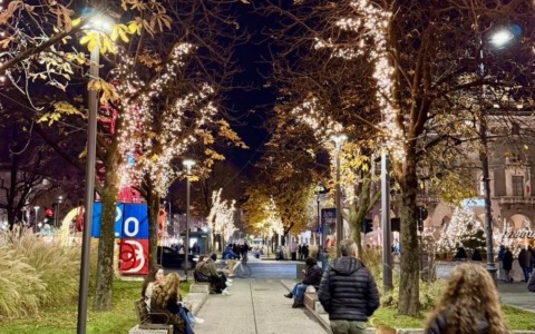 Bergamo, accese le luminarie “speciali” sul Sentierino. Resteranno per tutto il 2026